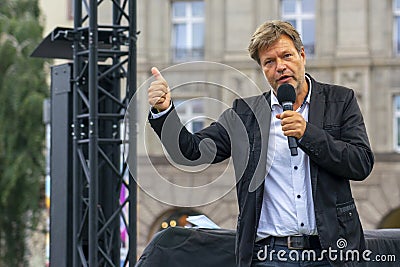 Robert Habeck, the top candidate of the Alliance 90 - The Greens party in Germany Editorial Stock Photo