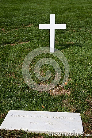 Robert Kennedy Grave - Arlington National Cemetery Editorial Stock Photo