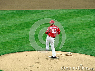 Robert Stephenson makes his Major League Baseball Debut Editorial Stock Photo