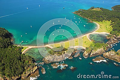 Roberton Island - Bay of Islands, New Zealand Stock Photo