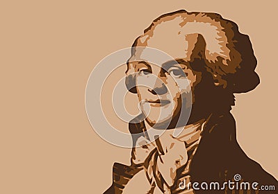 Portrait of the French revolutionary, Maximilien Robespierre. Stock Photo