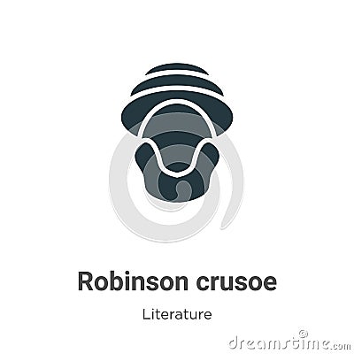 Robinson crusoe vector icon on white background. Flat vector robinson crusoe icon symbol sign from modern literature collection Vector Illustration