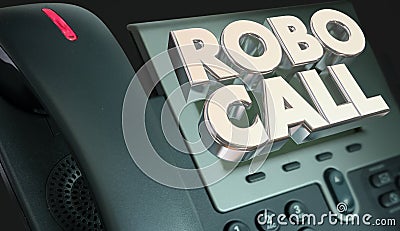 Robo Call Telephone Marketing Spam Junk Phone Calling Stock Photo