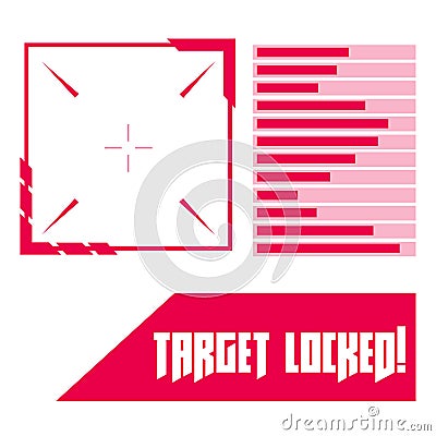 Robo eye icon. Robot target lock. Vector illustration Stock Photo