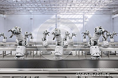 Robot assembly line Stock Photo