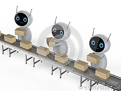 Robot assembly line Stock Photo