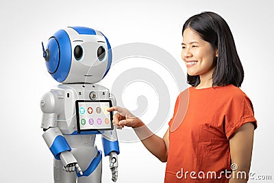 Robot assistant concept Stock Photo