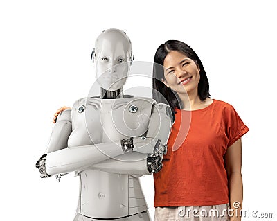 Robot assistant concept Stock Photo