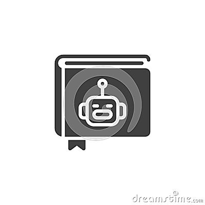 Robot book vector icon Vector Illustration