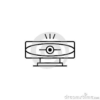 Robot, camera outline icon. Signs and symbols can be used for web, logo, mobile app, UI, UX Vector Illustration