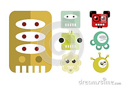 Robot, Cartoon, Character Icon Vector Illustration