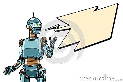 Robot Cyber Monday advertising poster Vector Illustration