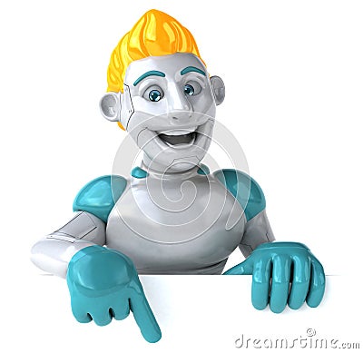 Robot - 3D Illustration Stock Photo