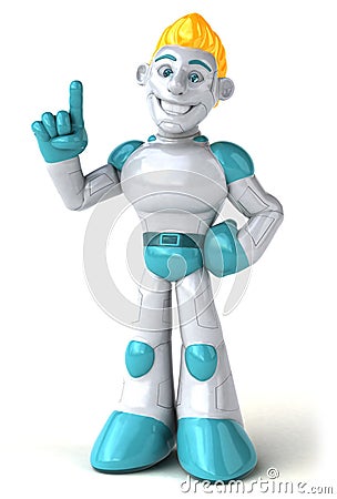 Robot - 3D Illustration Stock Photo