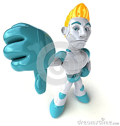 Robot - 3D Illustration Stock Photo