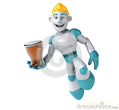 Robot - 3D Illustration Stock Photo