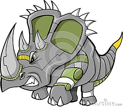 Robot Dinosaur Vector Vector Illustration