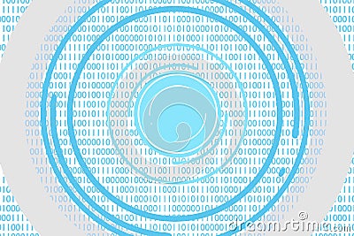 Robot eye artificial intelligence data visualization machine learning or data scan 3d-illustration Cartoon Illustration