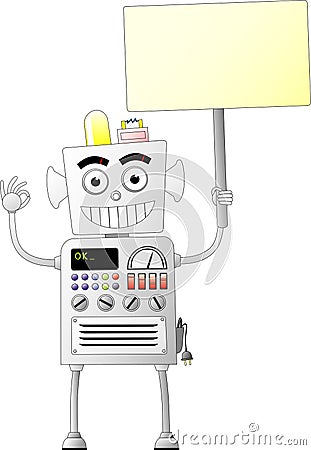 Robot giving ok Vector Illustration