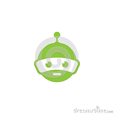 Robot green logo vector icon illustration Vector Illustration