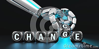 Robot Hand Change Chance Stock Photo