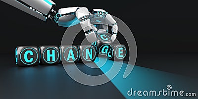 Robot Hand Change Chance Stock Photo