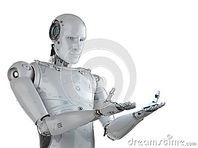 Robot hand extend Stock Photo