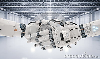 Robot hand shaking Stock Photo