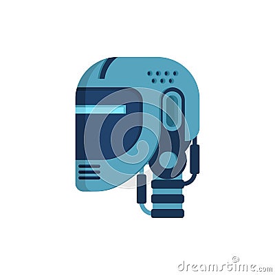 Robot head isolated. Cyborg face. Vector illustration Vector Illustration