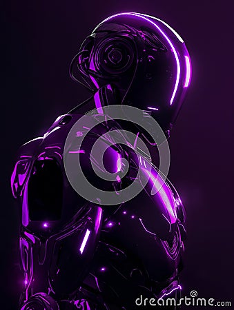 Robot with hyper realistic render Stock Photo