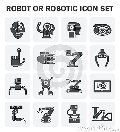Robot icon set Vector Illustration