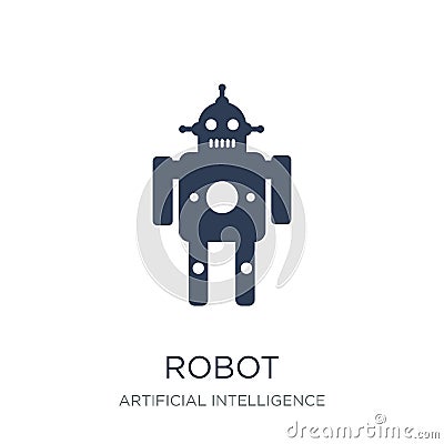 Robot icon. Trendy flat vector Robot icon on white background fr Vector Illustration