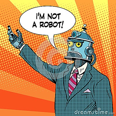 Robot leader politician Vector Illustration