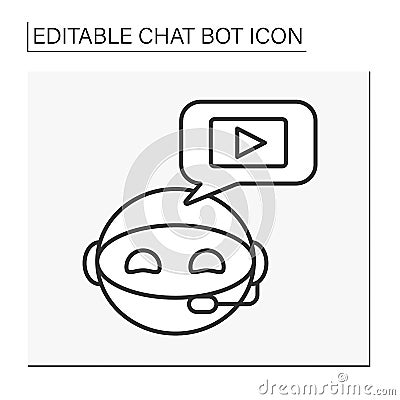 Robot line icon Vector Illustration
