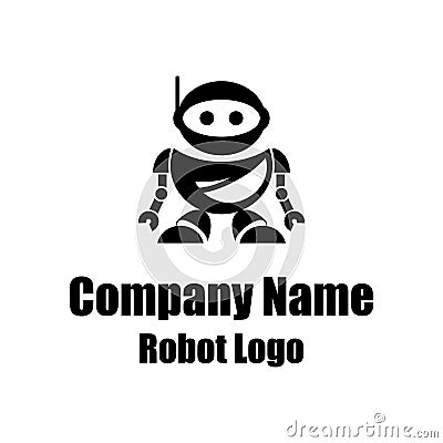 Robot logo for design. Bot icon. Robotics. Vector Illustration