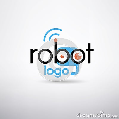 Robot logo template Vector Illustration