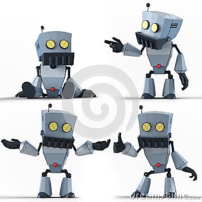 Robot LowPoly Stock Photo