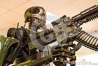 Robot metal assassin Editorial Stock Photo