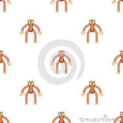 Robot monkey pattern seamless vector Vector Illustration