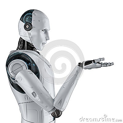 Robot open hand Stock Photo