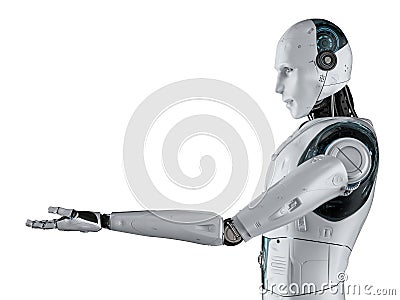 Robot open hand Stock Photo