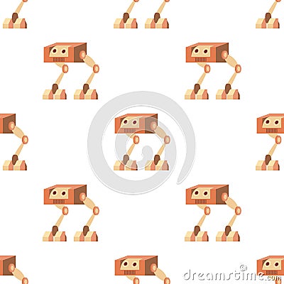 Robot ostrich pattern seamless vector Vector Illustration