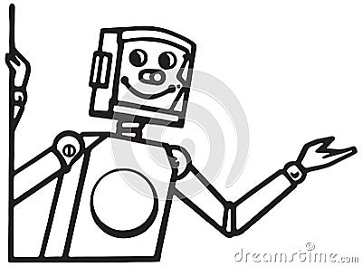 Robot Presenter Stock Photo