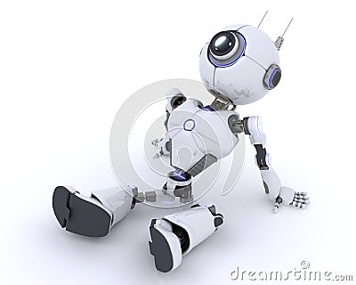 Robot Relaxing Stock Photo