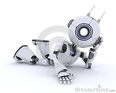 Robot Relaxing Stock Photo