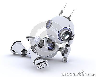 Robot Relaxing Stock Photo