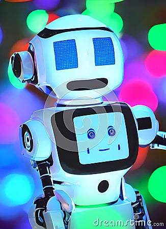 The Robot's Inner Feelings, Generative AI Stock Photo