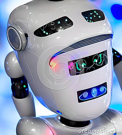 The Robot's Inner Feelings, Generative AI Stock Photo