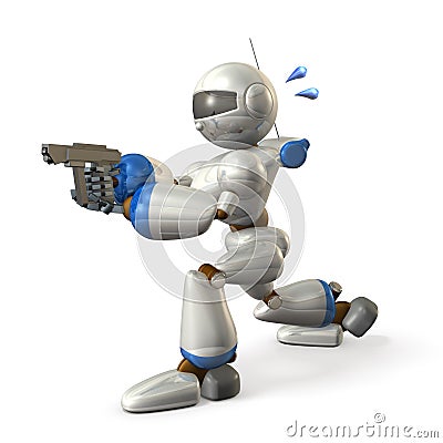 Robot in search operation Stock Photo