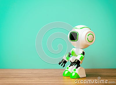 Robot technology human substitution work of the future Stock Photo